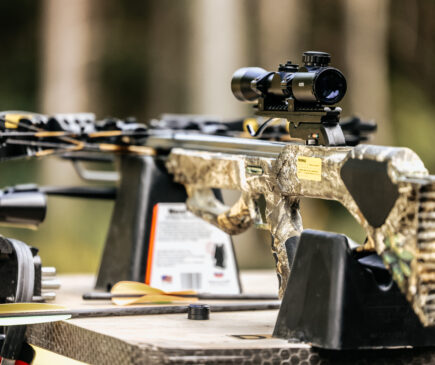 Good long-range accuracy from a crossbow requires careful sighting in from the bench.